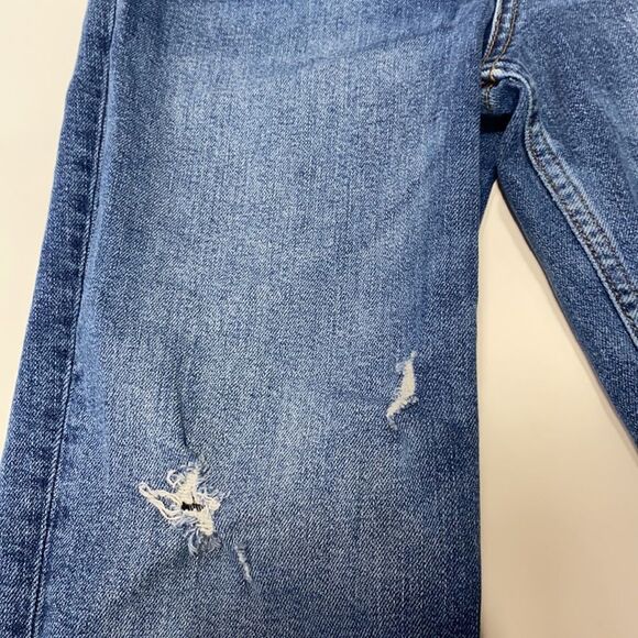 We The Free People Heart & Soul High -Rise Slim Straight Leg Distressed Jeans 28 - Picture 11 of 16